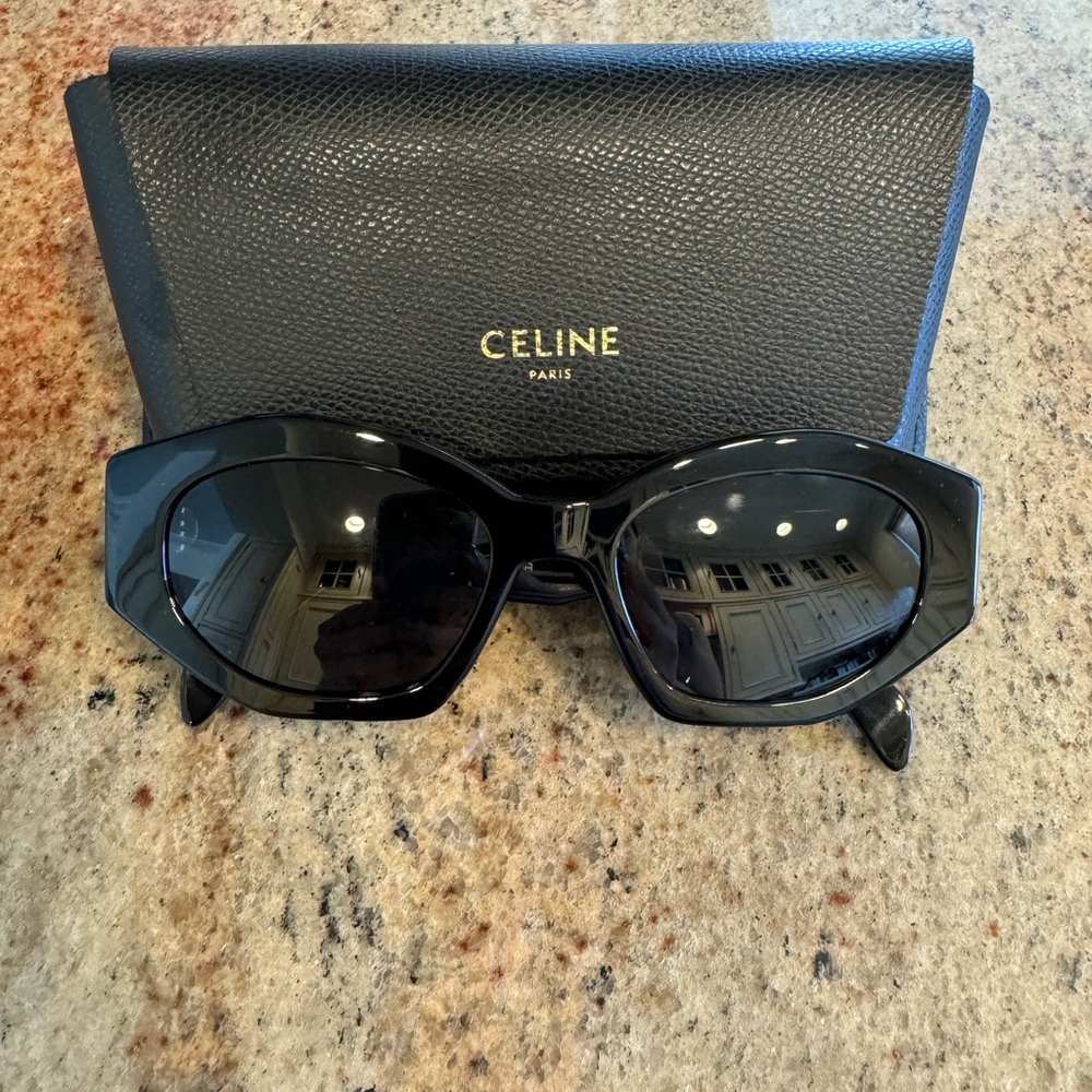 Celine Triomphe Cat Eye Sunglasses, 55mm